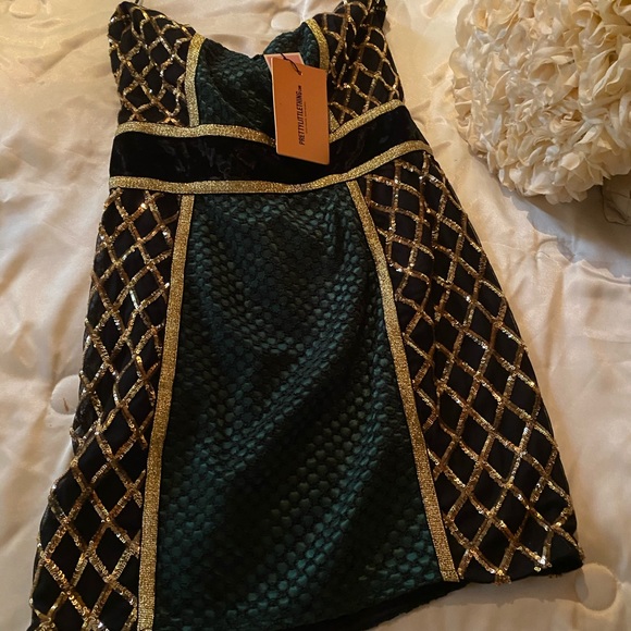 PRETTYLITTLETHING emerald green bodycon dress - Picture 6 of 6